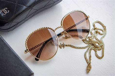 chanel sonnenbrille mit kette|chanel sunglasses diamond.